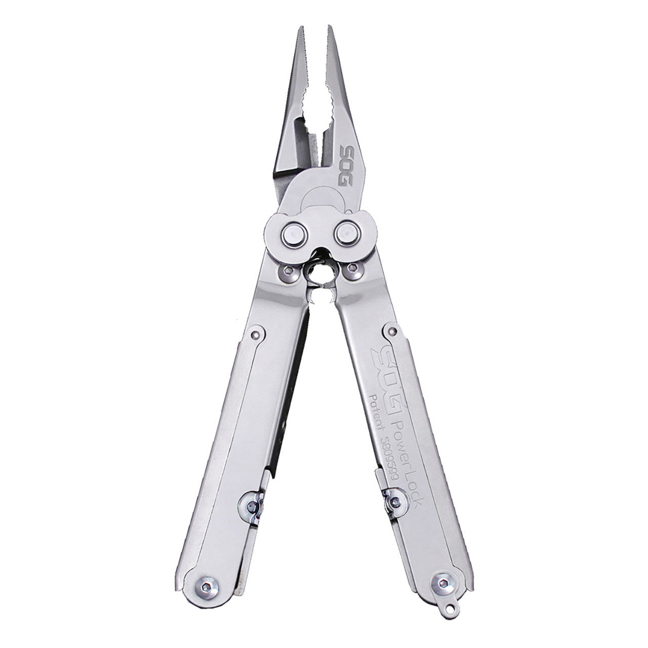 SOG PowerLock Multitool – Satin, w/ Scissors & Nylon Pouch | SOG Knives
