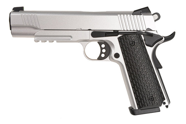 Army Armament R28 Full Metal 1911 Warrior Gas Blowback Pistol – Silver | Army Armament
