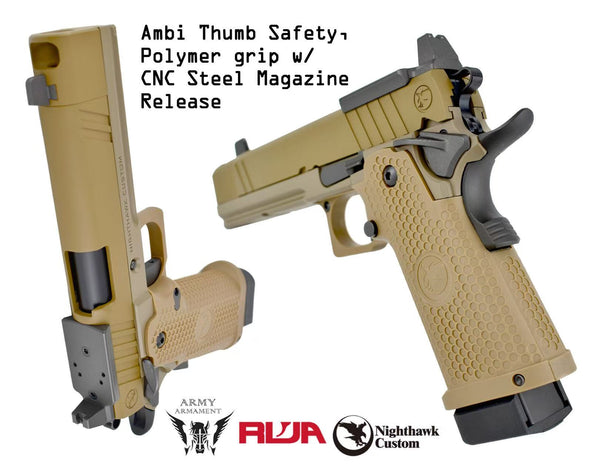 Army Armament/RWA Nighthawk Custom Sand Hawk Gas Blowback Airsoft Pistol