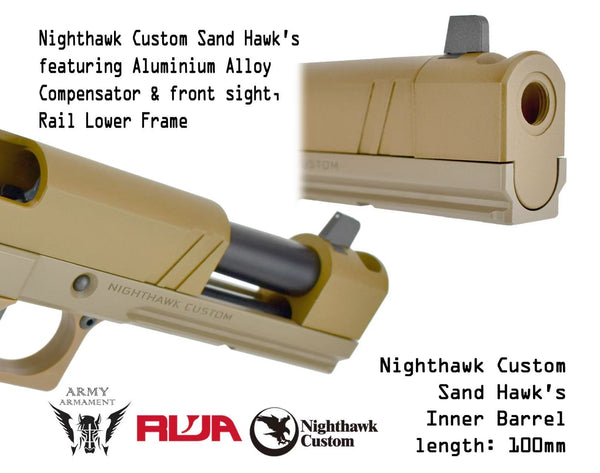 Army Armament/RWA Nighthawk Custom Sand Hawk Gas Blowback Airsoft Pistol