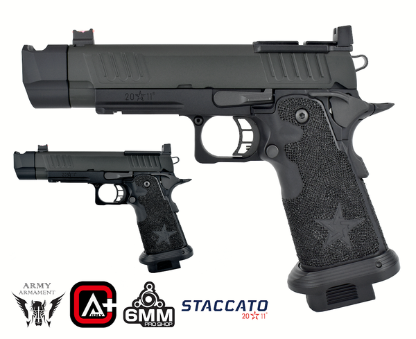 Army Armament Deluxe Ver. Licensed Staccato P Comp 2011 Airsoft Gas Blowback Pistol | Army Armament