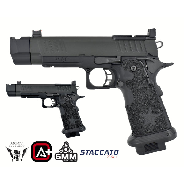 Army Armament Deluxe Ver. Licensed Staccato P Comp 2011 Airsoft Gas Blowback Pistol