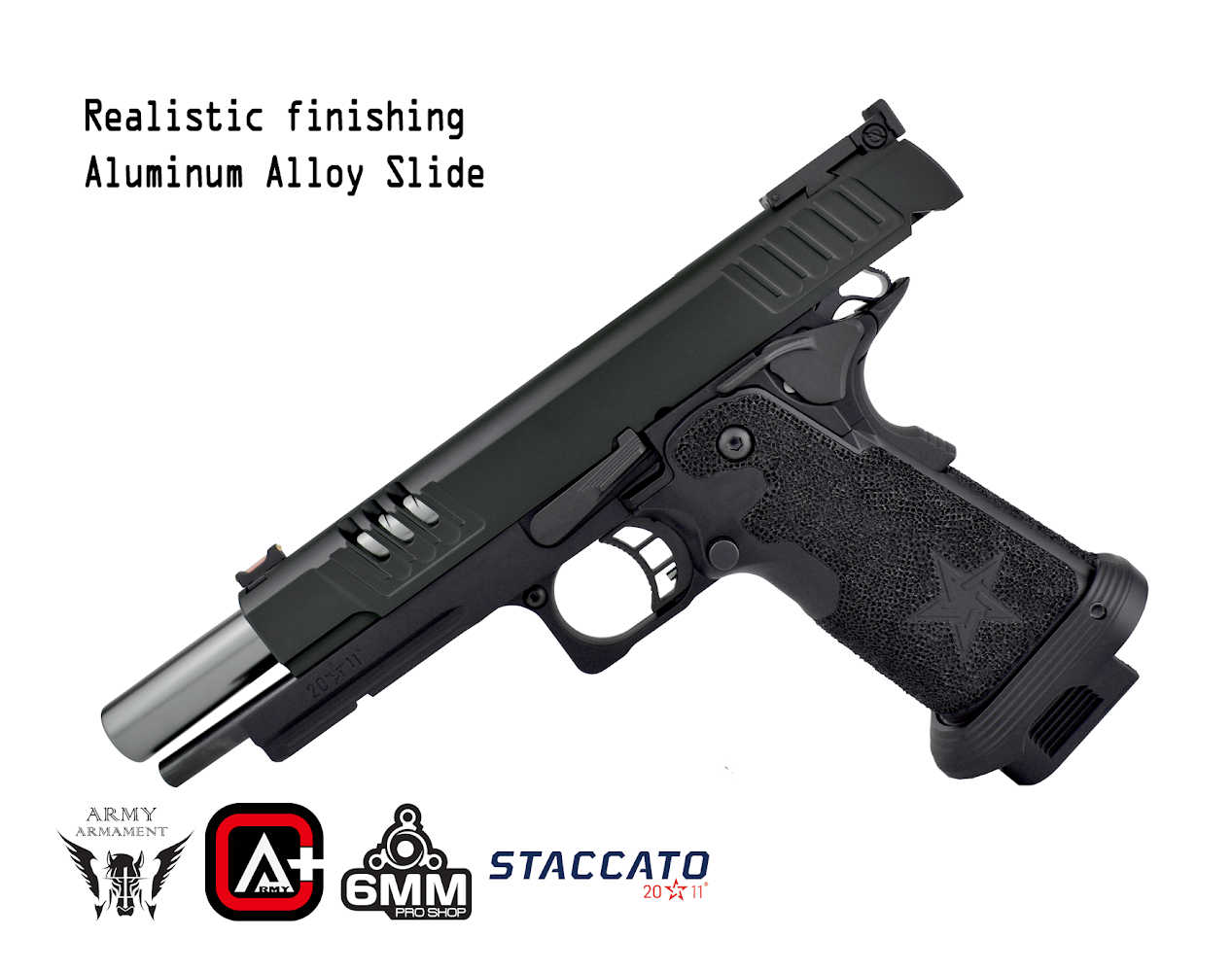 Army Armament R611A Staccato XL 2011 Gas Blowback Airsoft Pistol – Deluxe Version