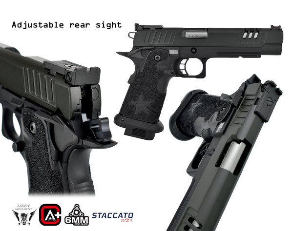 Army Armament R611A Staccato XL 2011 Gas Blowback Airsoft Pistol – Deluxe Version