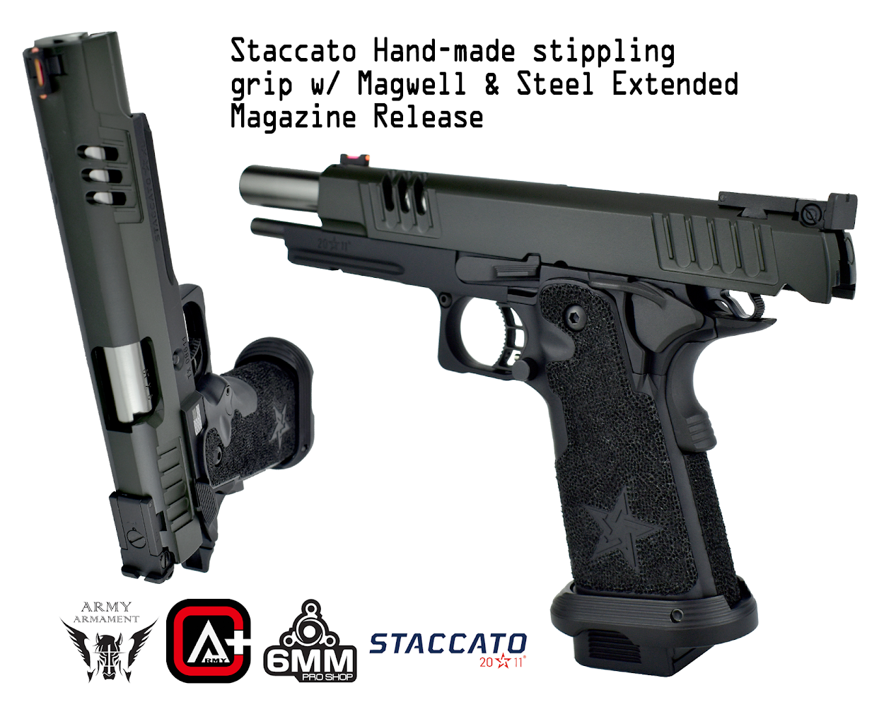 Army Armament R611A Staccato XL 2011 Gas Blowback Airsoft Pistol – Deluxe Version