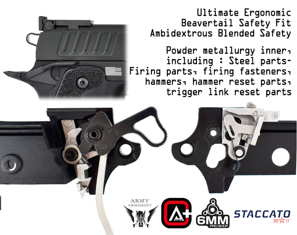 Army Armament R611A Staccato XL 2011 Gas Blowback Airsoft Pistol – Deluxe Version