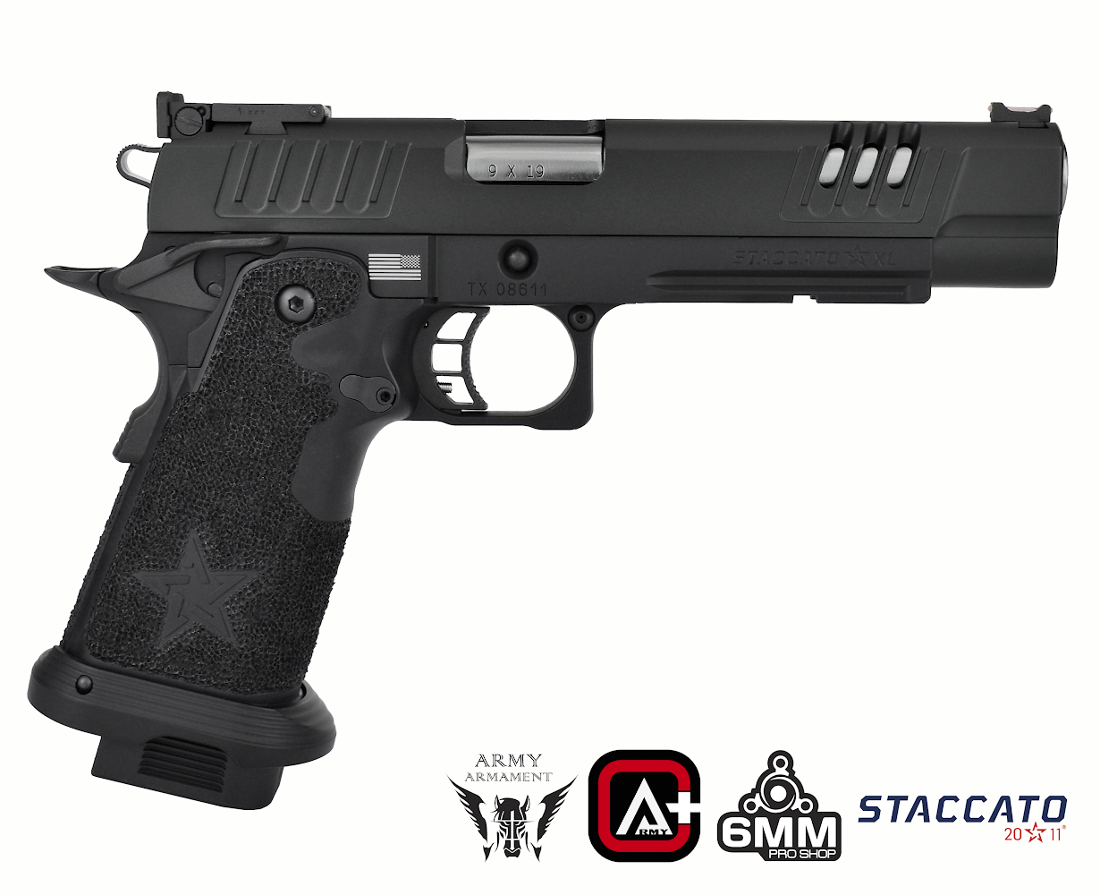 Army Armament R611A Staccato XL 2011 Gas Blowback Airsoft Pistol – Deluxe Version