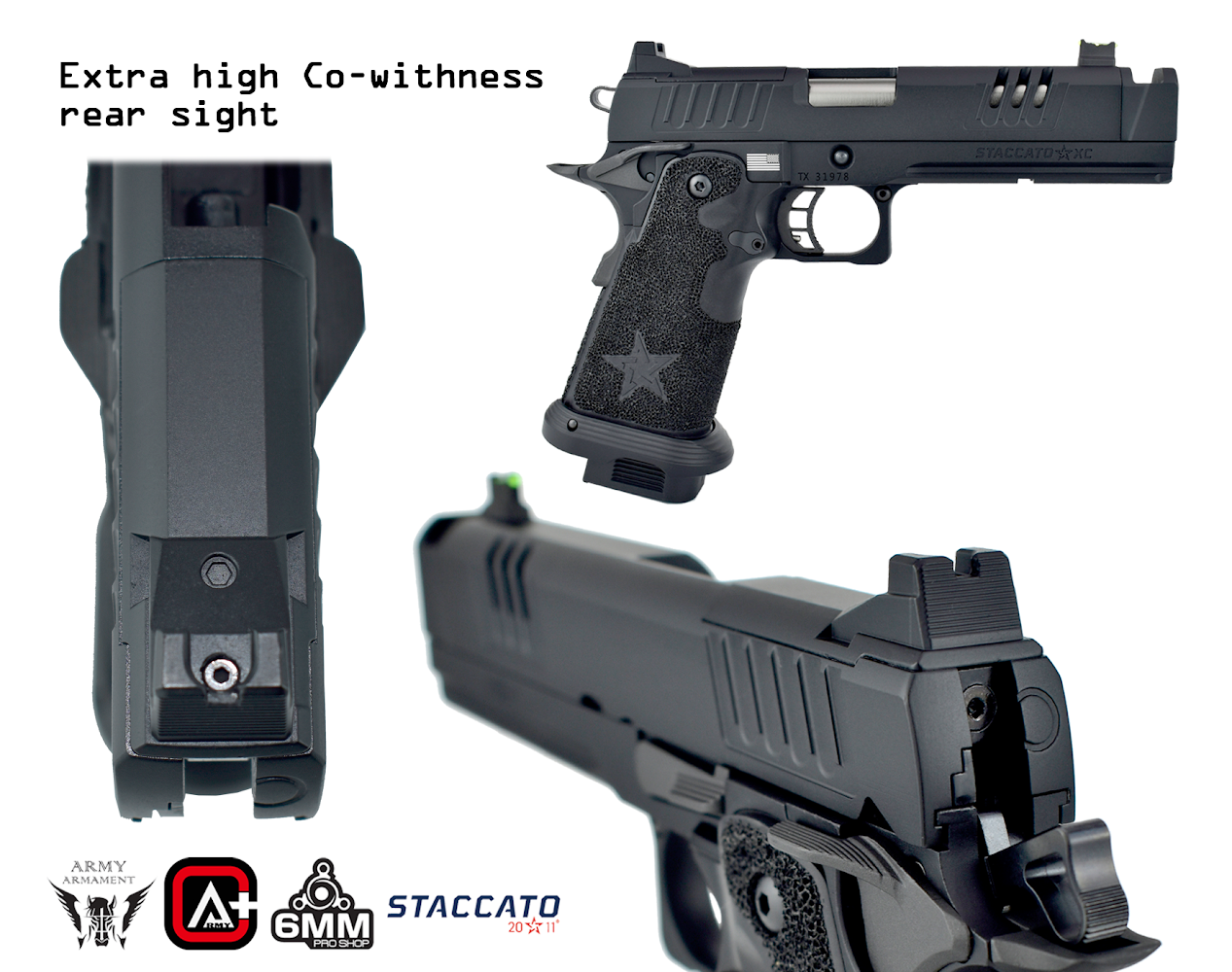 Army Armament R618A Staccato XC 2011 Gas Blowback Airsoft Pistol – Deluxe Version