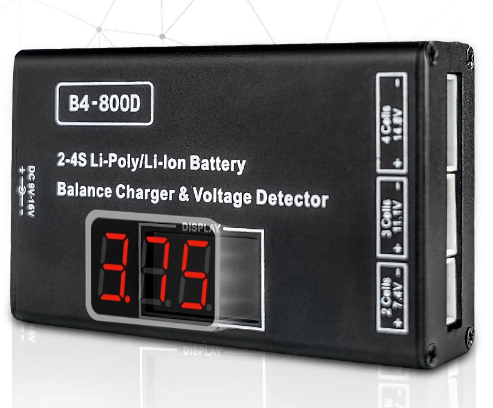 B4-800D Smart LiPo Balance Charger w/ Digital Display for 2S/3S/4S LiPo Batteries