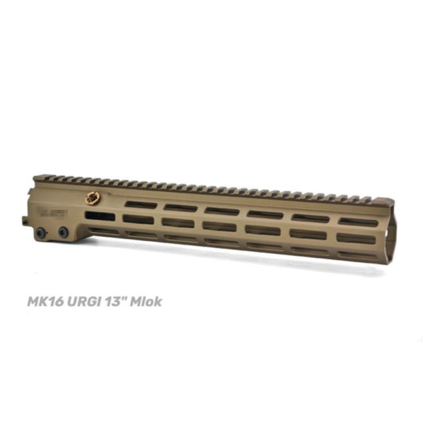 13” G Style MK16 URGI M-Lok Handguard w/ Barrel Nut - Tan