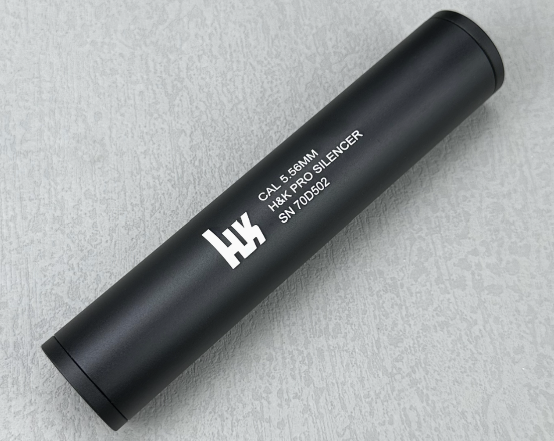 Airsoft Mock Suppressor w/ 14mm Negative Thread – HK Black