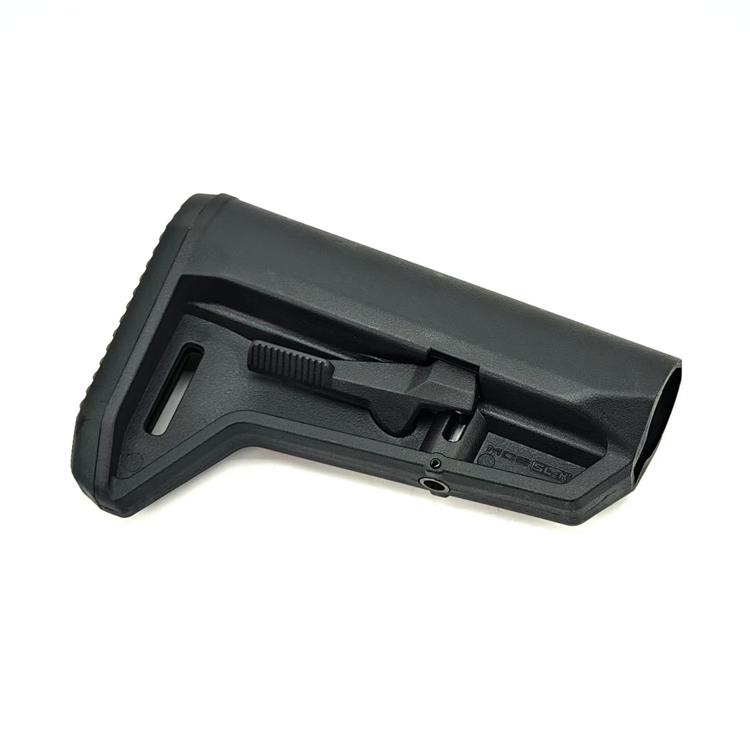 SLK Style Compact Rifle Butt Stock for Airsoft Mil-Spec AR Buffer Tube – Black