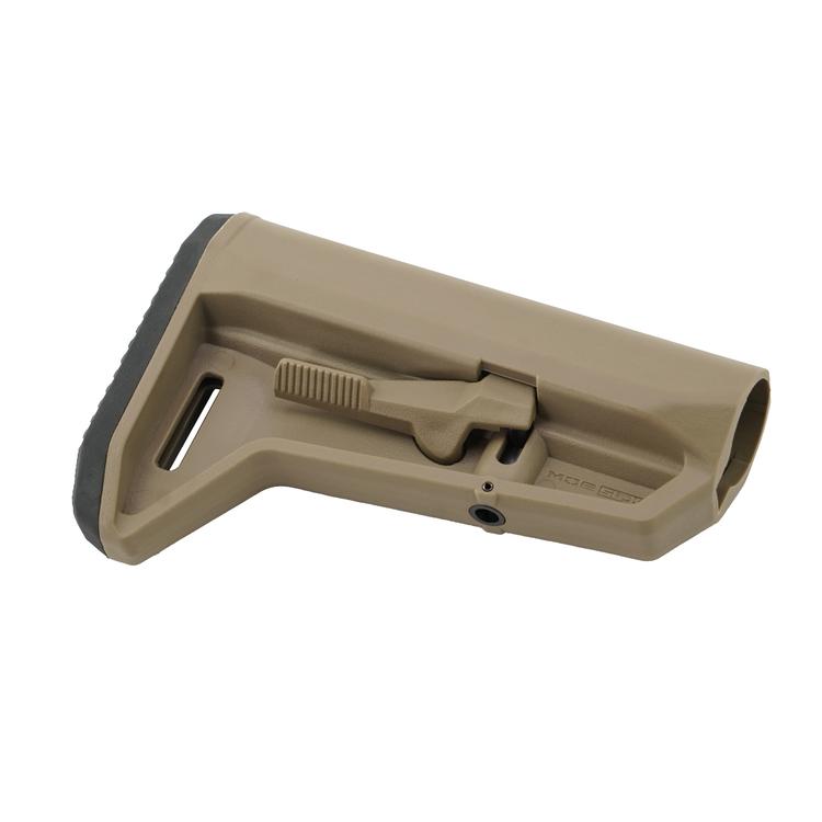 SLK Style Compact Rifle Butt Stock for Airsoft Mil-Spec AR Buffer Tube – Tan