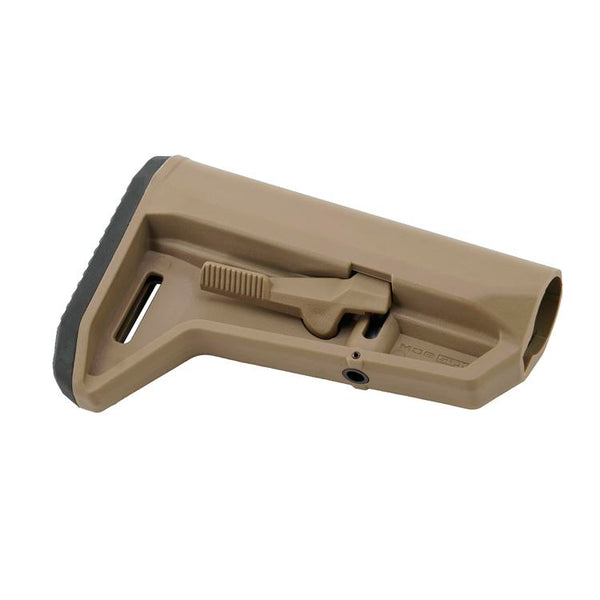 SLK Style Compact Rifle Butt Stock for Airsoft Mil-Spec AR Buffer Tube – Tan