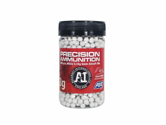 ASG Accuracy Intl. Precision 0.43g Airsoft BBs – 1000pcs Bottle | Action Sport Games