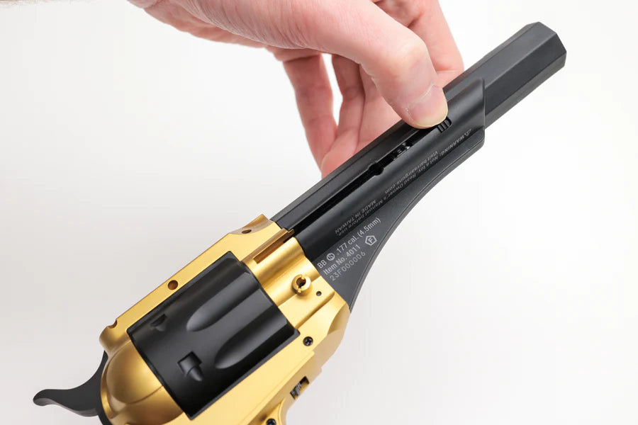 Barra 4011 The 1858 Cowboy Revolver BB Pistol Kit – Black & Gold | Barra