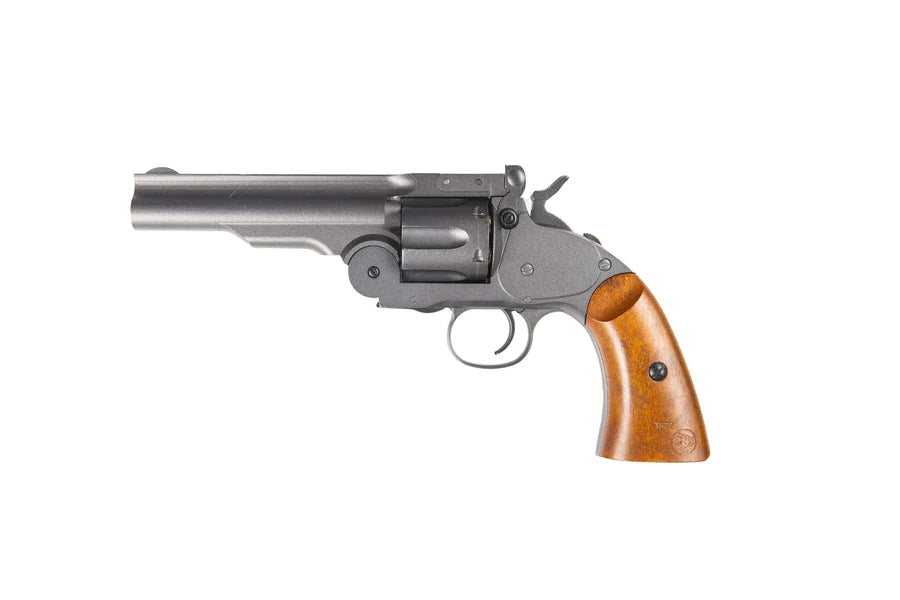 Barra Schofield No.3 5” CO2 Steel BB Revolver – Gun Metal Grey