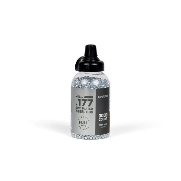 Barra .177cal/4.5mm Zinc Plated Steel BBs – 3000 ct