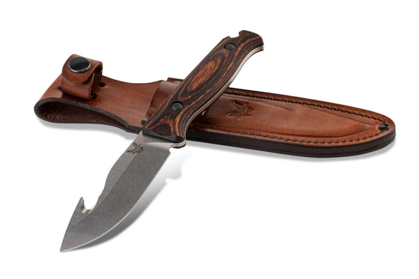 Benchmade 15004 Saddle Mountain Skinner Fixed Blade Knife w/ Gut Hook – Leather Sheath | Benchmade USA