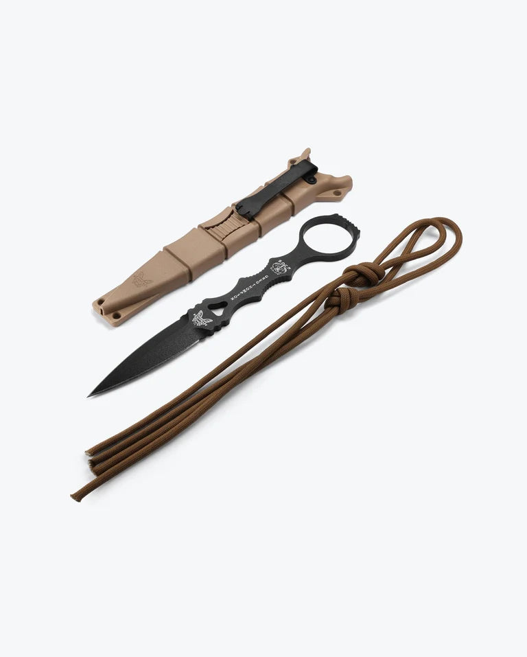 Benchmade 176BKSN SOCP Dagger Fixed Blade Knife, 440C, Sand Sheath