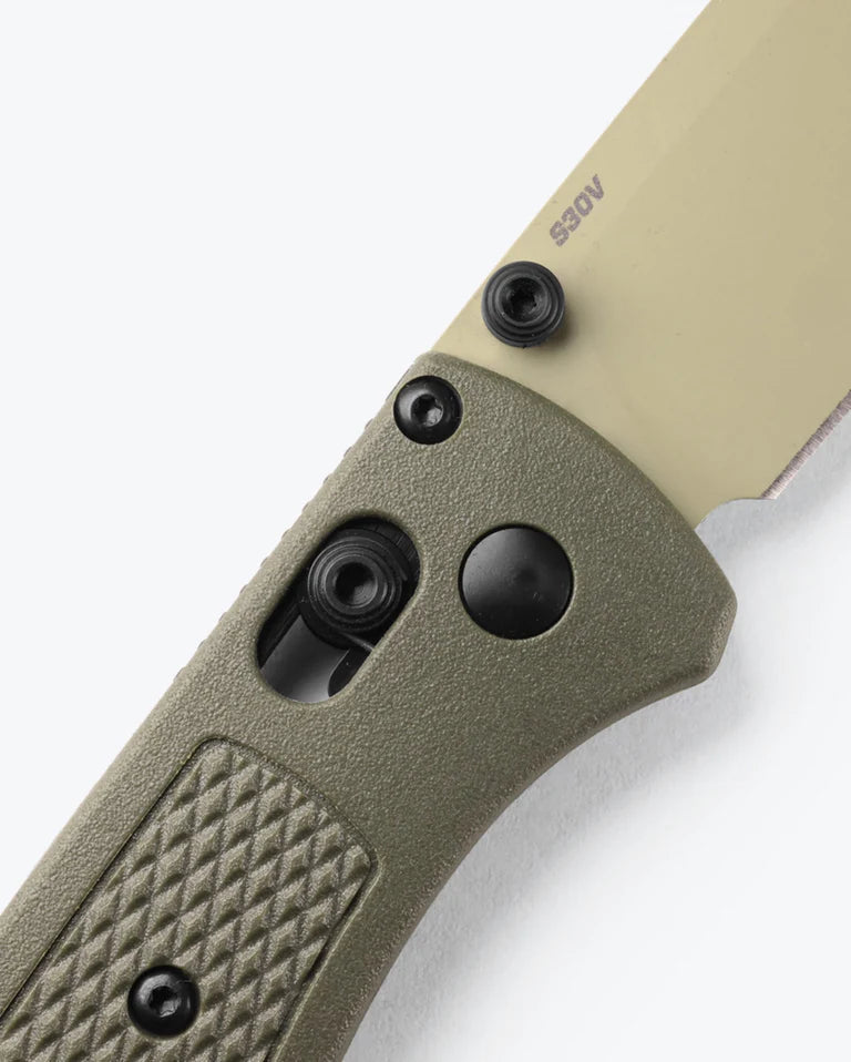 Benchmade 535TN-11 Bugout Folding Knife w/ Dark Olive Grivory – CPM-S30V Cerakote