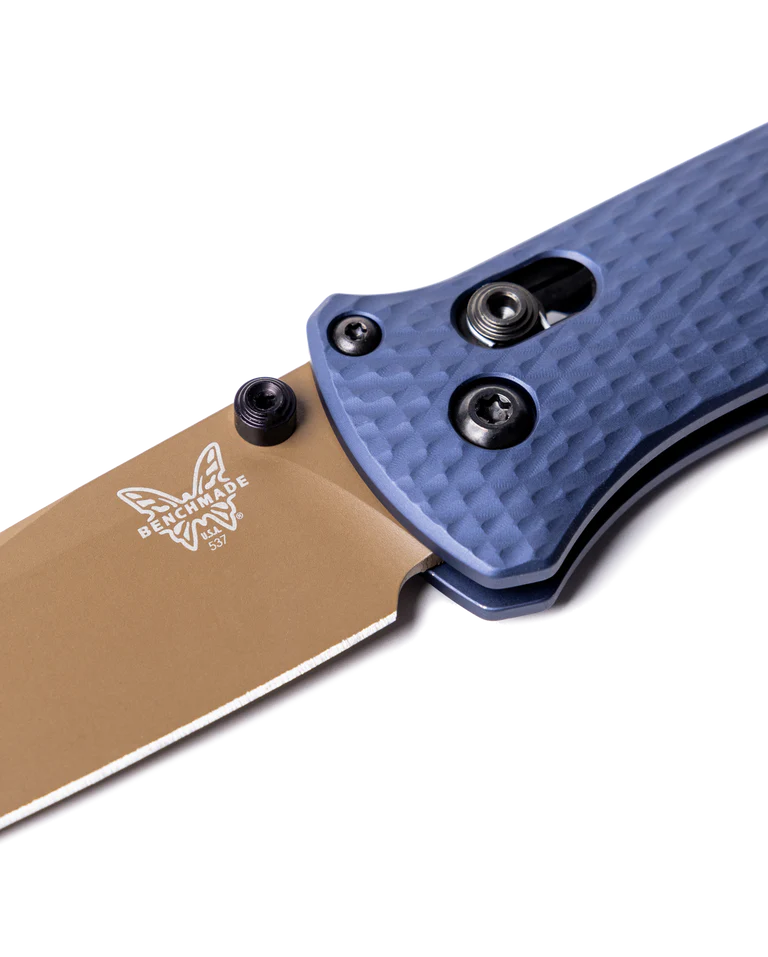 Benchmade 537FE-02 Bailout Folding Knife – M4 Steel/Crater Blue T6 Aluminum Handle | Benchmade USA