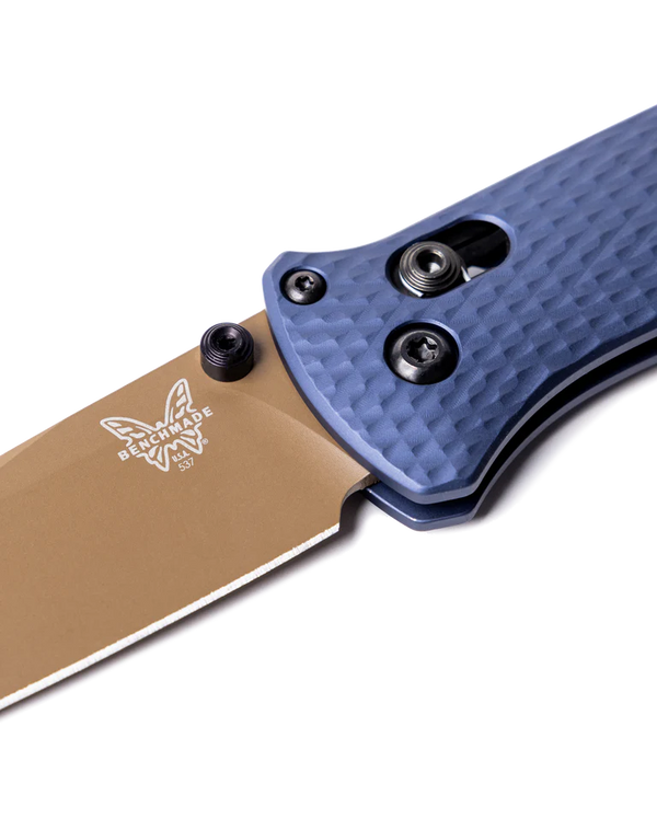 Benchmade 537FE-02 Bailout Folding Knife – M4 Steel/Crater Blue T6 Aluminum Handle | Benchmade USA
