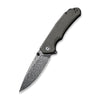 Civivi 2102DS-3 Brazen Flipper Folding Knife – Damascus Blade w/ Dark Green G10 Handle | Civivi Knives