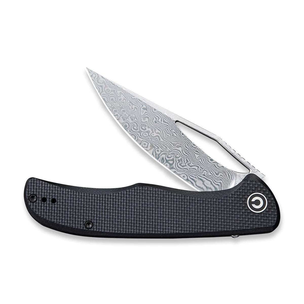 Civivi 912DS Shredder Flipper Folding Knife – Damascus Blade w/ Black G10 Handle | Civivi Knives