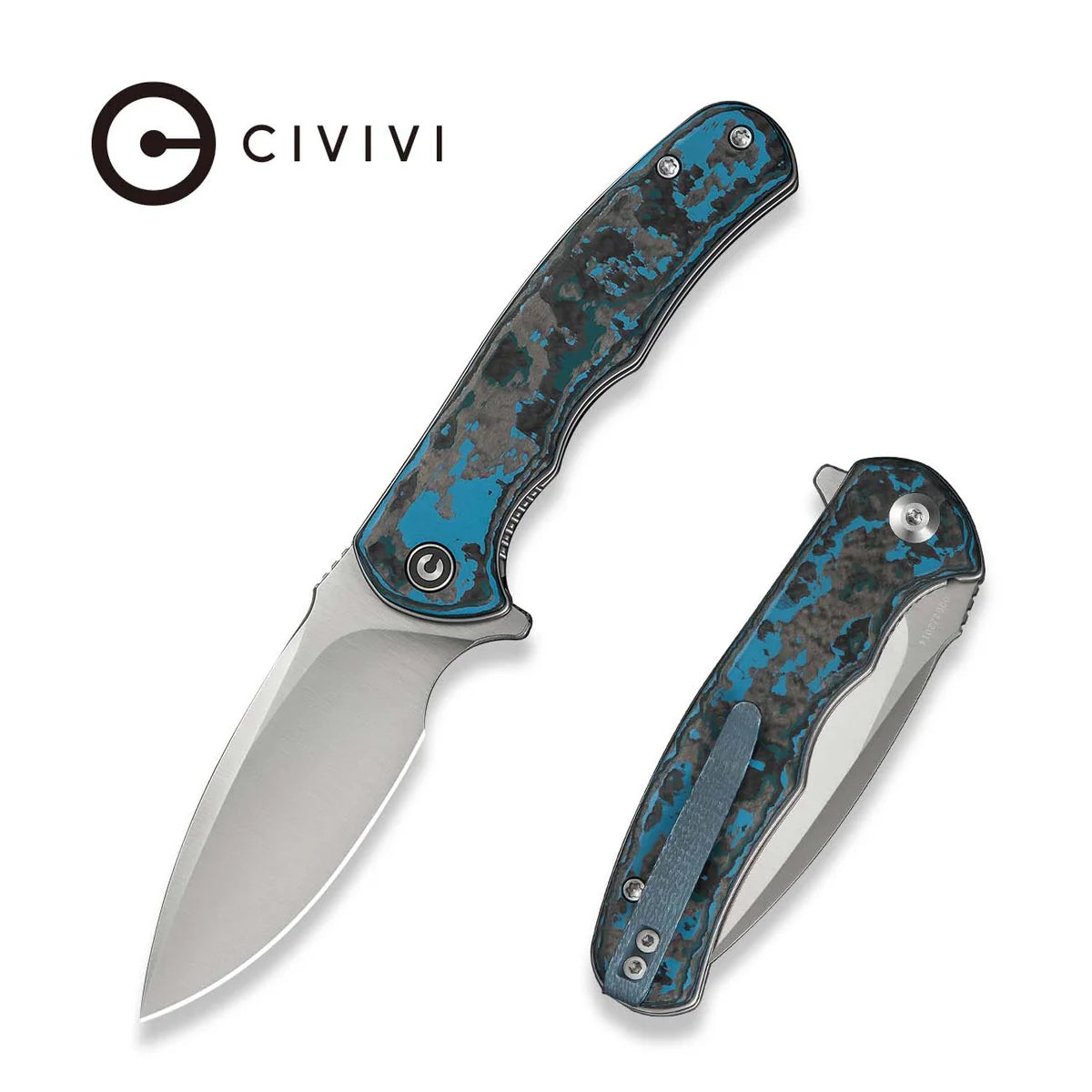 Civivi C18026CB-1 Limited Edition Mini Praxis Folding Knife w/ Arctic Storm Fat Carbon Handle – S35VN Steel