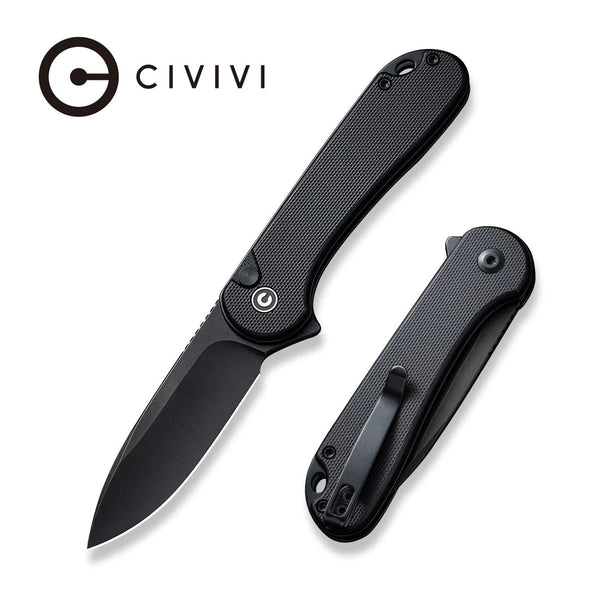 Civivi C18062P-1 Elementum II Button Lock Folding Knife w/ Black G10 Handle – Nitro V Steel