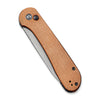 Civivi C2103D Elementum Button Lock Folding Knife w/ Brown Micarta Handle – 14C28N Sandvik Steel