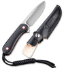Civivi C2104A Fixed Blade Elementum w/ Contoured Black G10 Handle & Leather Sheath – D2 Steel