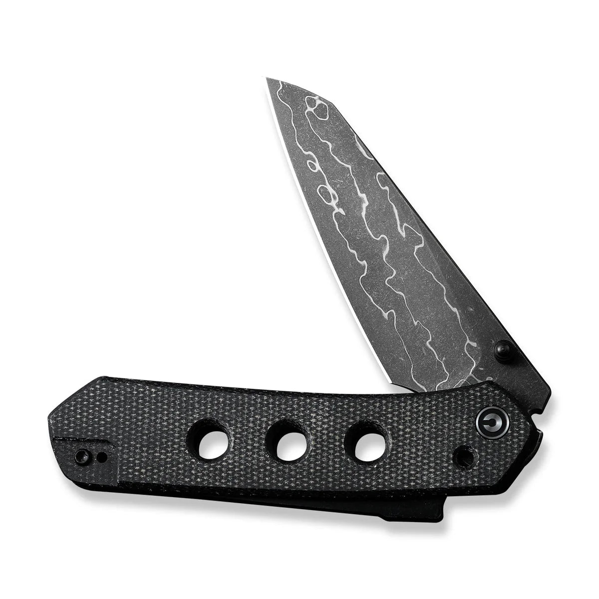Civivi C22036-DS2 Vision FG Superlock Folding Knife w/ Black Micarta Handle – Damascus Steel