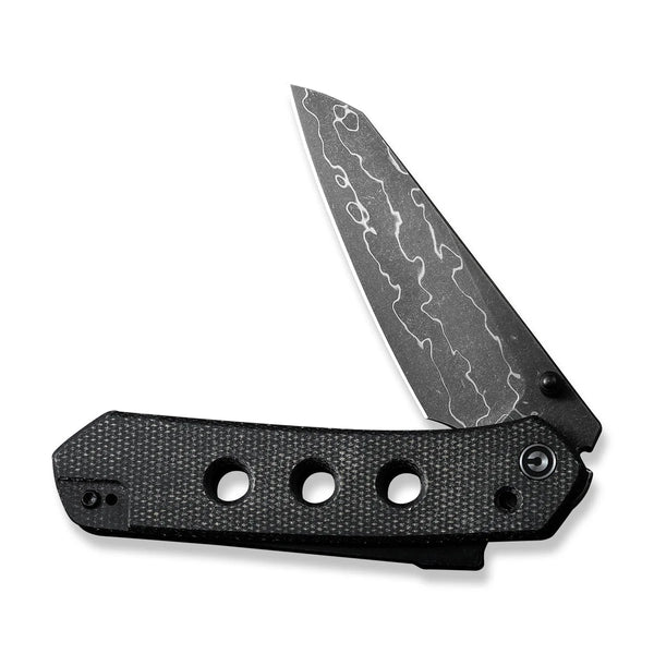 Civivi C22036-DS2 Vision FG Superlock Folding Knife w/ Black Micarta Handle – Damascus Steel