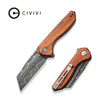 Civivi C23036-DS1 ExOne Folding Knife w/ Guibourtia Wood Handle – Damascus Steel