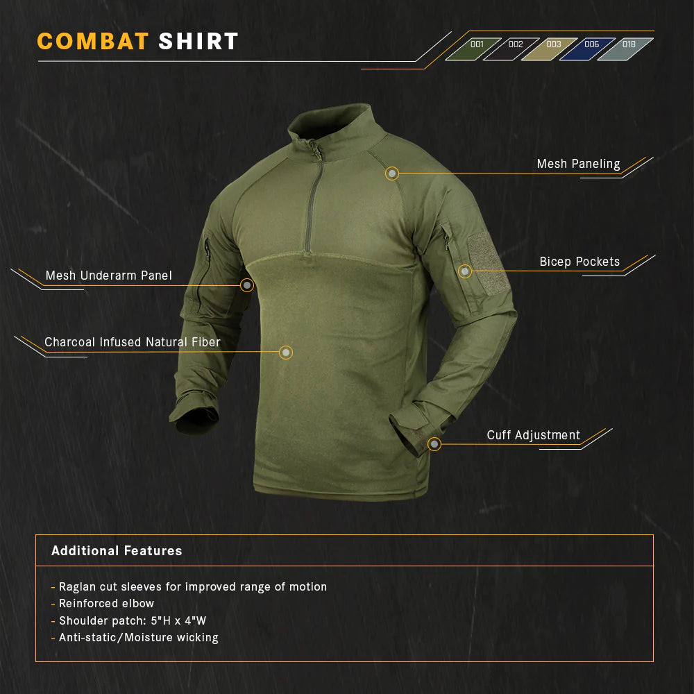 Condor Long Sleeve Combat Shirt – Black | Condor
