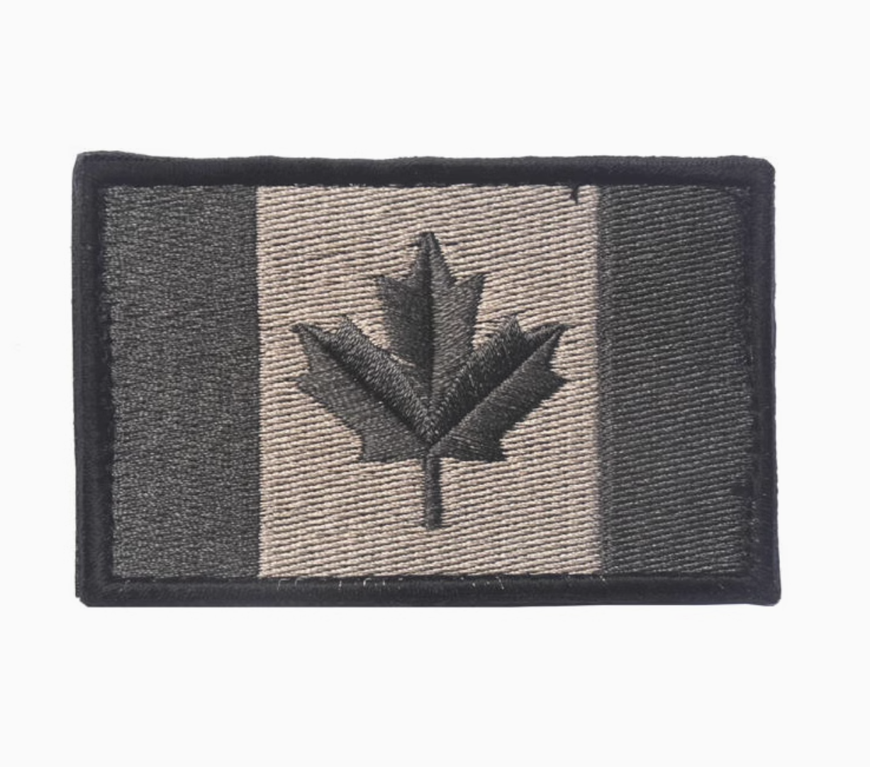 Canadian Flag Velcro Patch - Grey