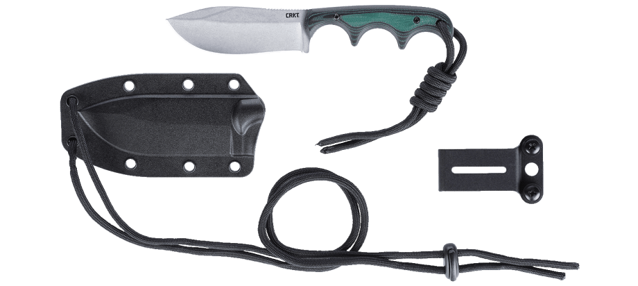 CRKT 2376 Minimalist Nessmuk Fixed Blade Knife – Green/Black Handle