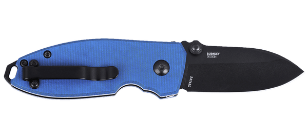 CRKT 2474BD Squid Button Lock Folding Knife – Blue Handle