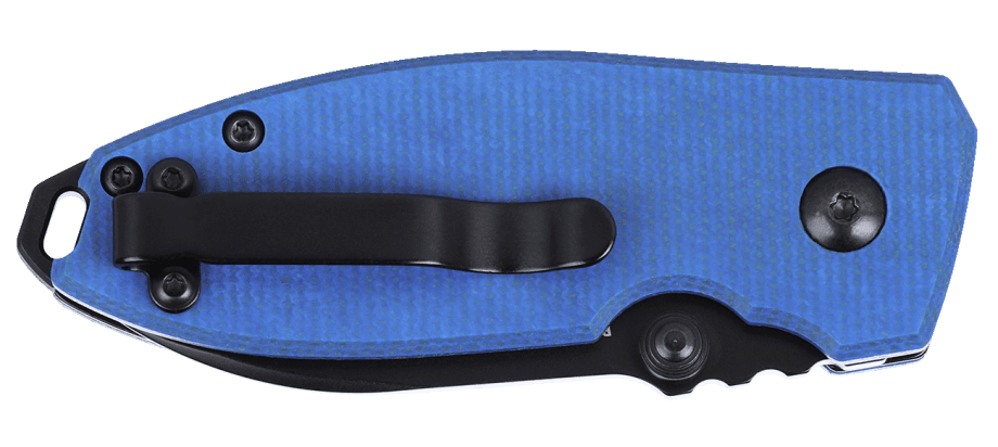 CRKT 2474BD Squid Button Lock Folding Knife – Blue Handle