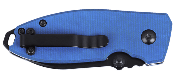 CRKT 2474BD Squid Button Lock Folding Knife – Blue Handle
