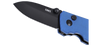 CRKT 2474BD Squid Button Lock Folding Knife – Blue Handle