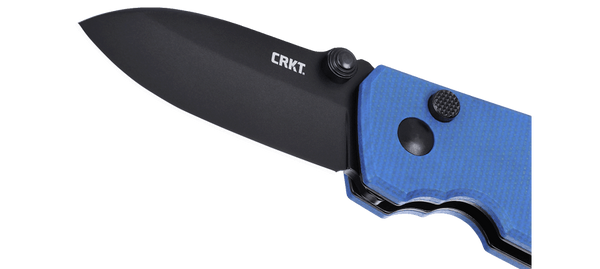 CRKT 2474BD Squid Button Lock Folding Knife – Blue Handle