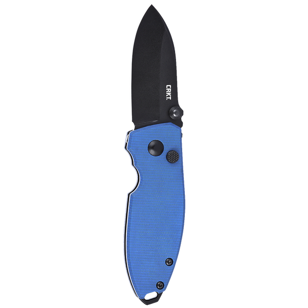 CRKT 2474BD Squid Button Lock Folding Knife – Blue Handle
