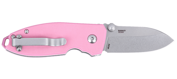 CRKT 2474P Squid Button Lock Folding Knife – Rose Quartz Handle