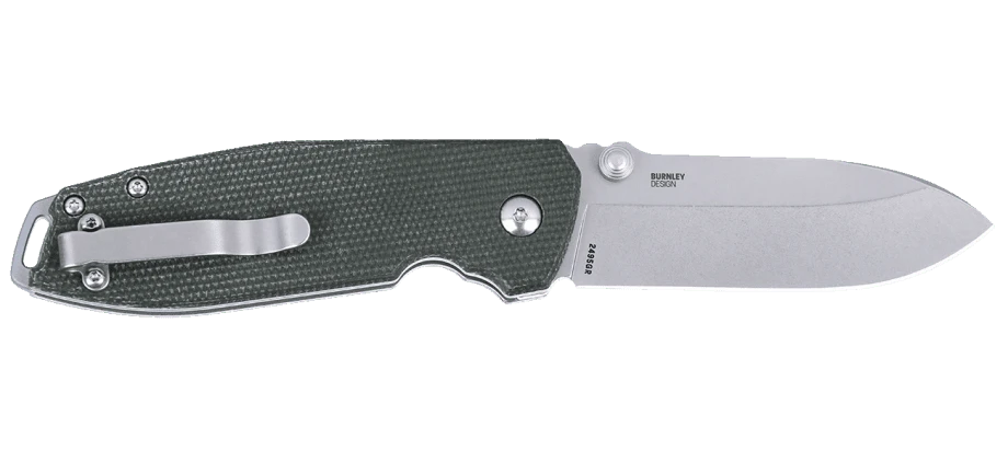 CRKT 2495GR Squid XM Button Lock Folding Knife - D2 Steel w/ Green Micarta Handle