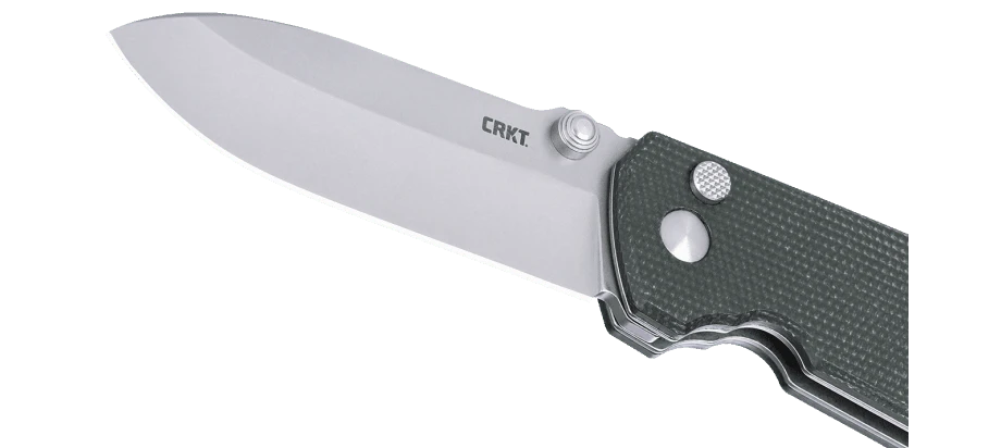CRKT 2495GR Squid XM Button Lock Folding Knife - D2 Steel w/ Green Micarta Handle