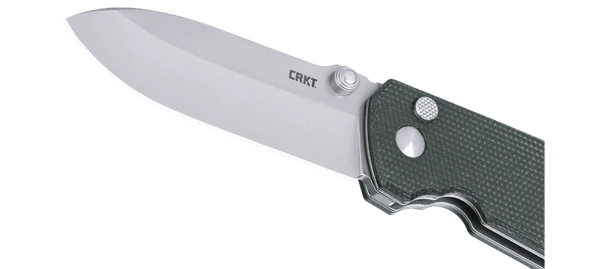 CRKT 2495GR Squid XM Button Lock Folding Knife - D2 Steel w/ Green Micarta Handle
