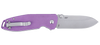 CRKT 2495P Squid XM Button Lock Folding Knife - 14C28N Steel w/ Violet Micarta Handle